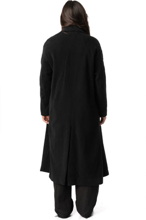 Wool felt double breasted coat