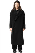 Wool felt double breasted coat