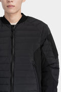 Lightweight down bomber jacket