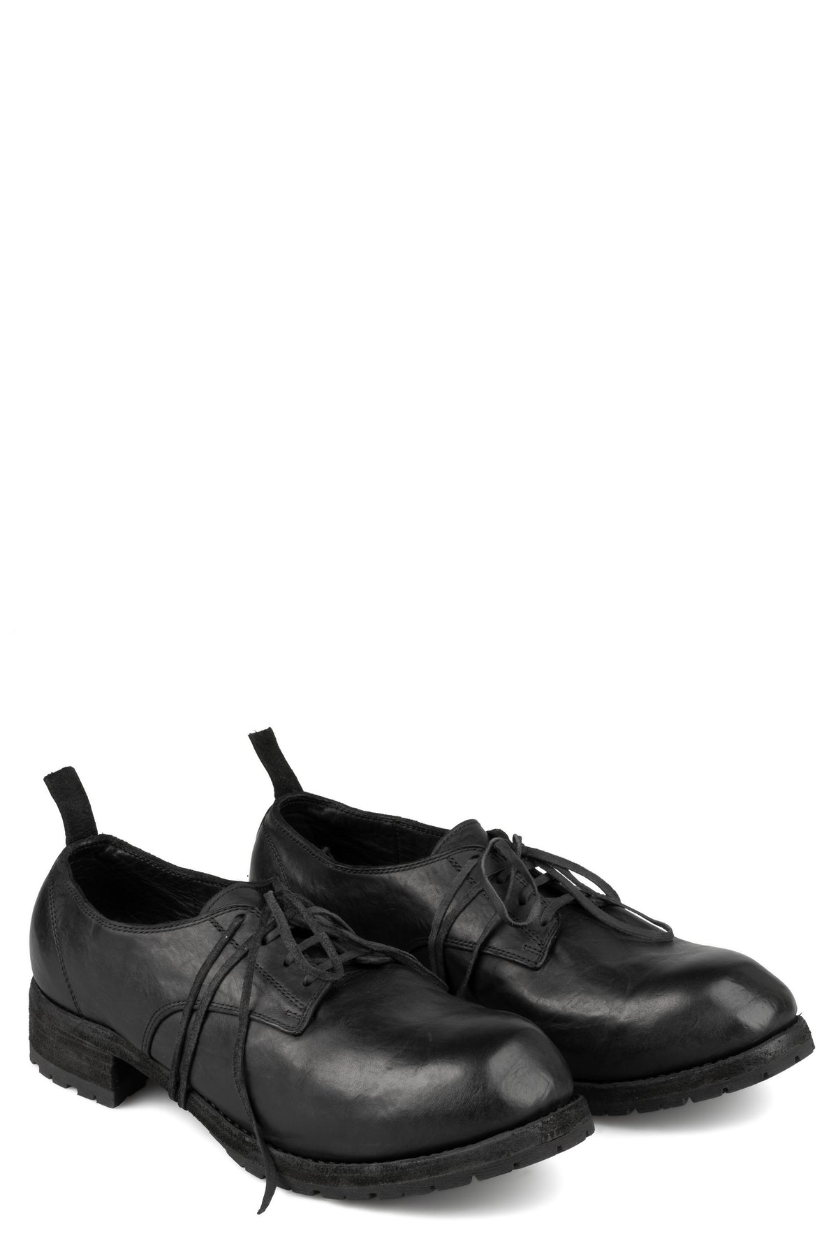 Laced derby shoes | PLM01B / Black stitching