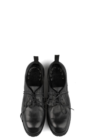 Laced derby shoes | PLM01B / Black stitching