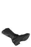 Back zip buckle boots | PLM03B / Black stitching