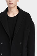Oversized double breasted wool coat