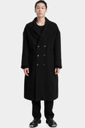 Oversized double breasted wool coat
