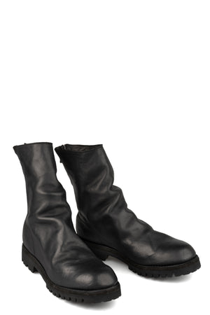Back zip high top boots | 788VXB / Black stitching
