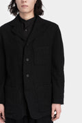 Four button fulling wool jacket