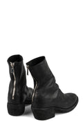 Texan back zip boots | VG05B / Black stitching