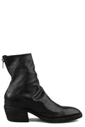 Texan back zip boots | VG05B / Black stitching