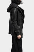 JULIUS_7 | Permanent collection - Coated off center zip hoodie