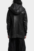 JULIUS_7 | Permanent collection - Coated off center zip hoodie