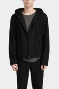 Wool / linen blend hooded jacket