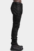 Skinny fit stretch cotton pants, Leather effect