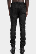 Skinny fit stretch cotton pants, Leather effect