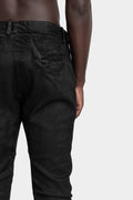 Skinny fit stretch cotton pants, Leather effect