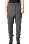 Low crotch 4 pocket wool blend pants