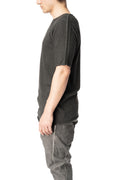 Reversible knit cotton t-shirt, Plomb