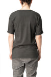 Reversible knit cotton t-shirt, Plomb