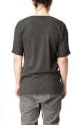 Reversible knit cotton t-shirt, Plomb