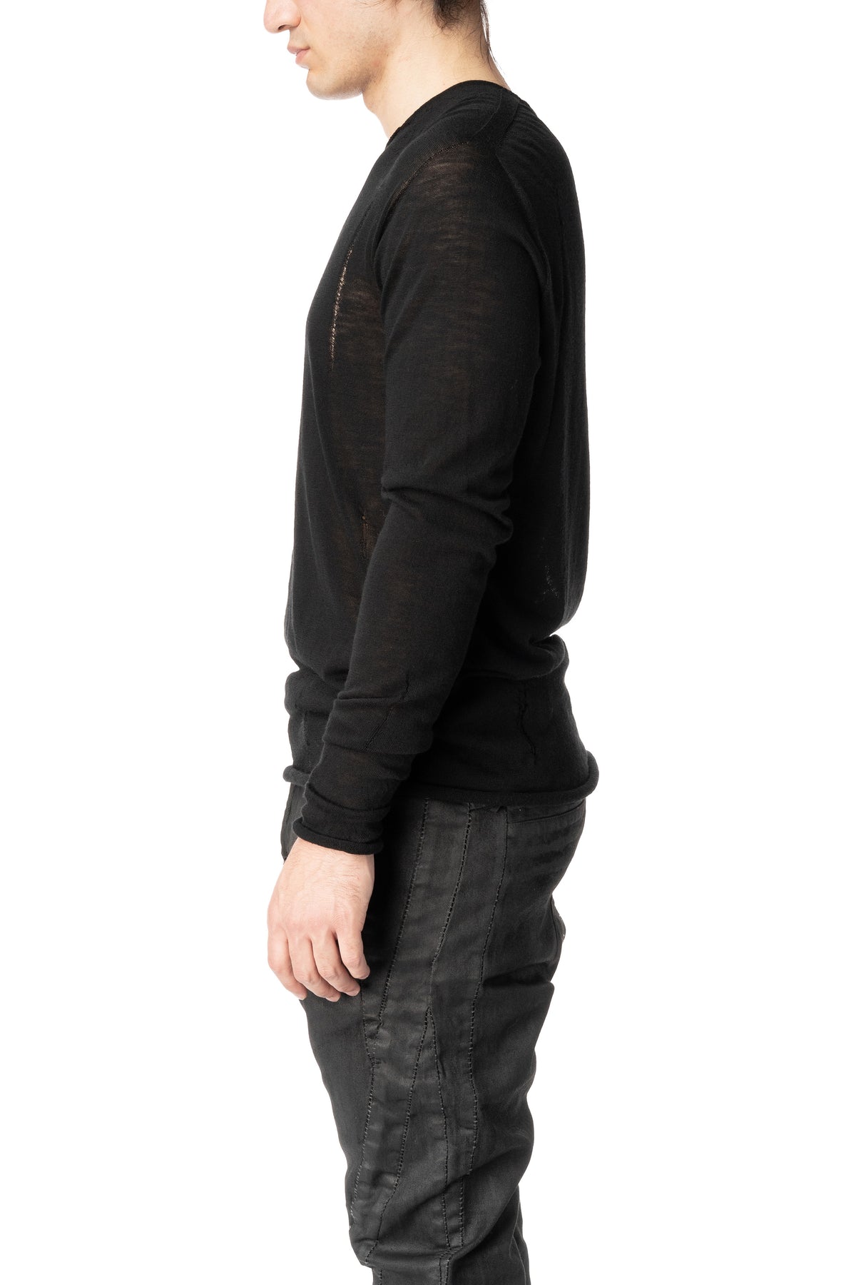Light wool ladder stitch sweater