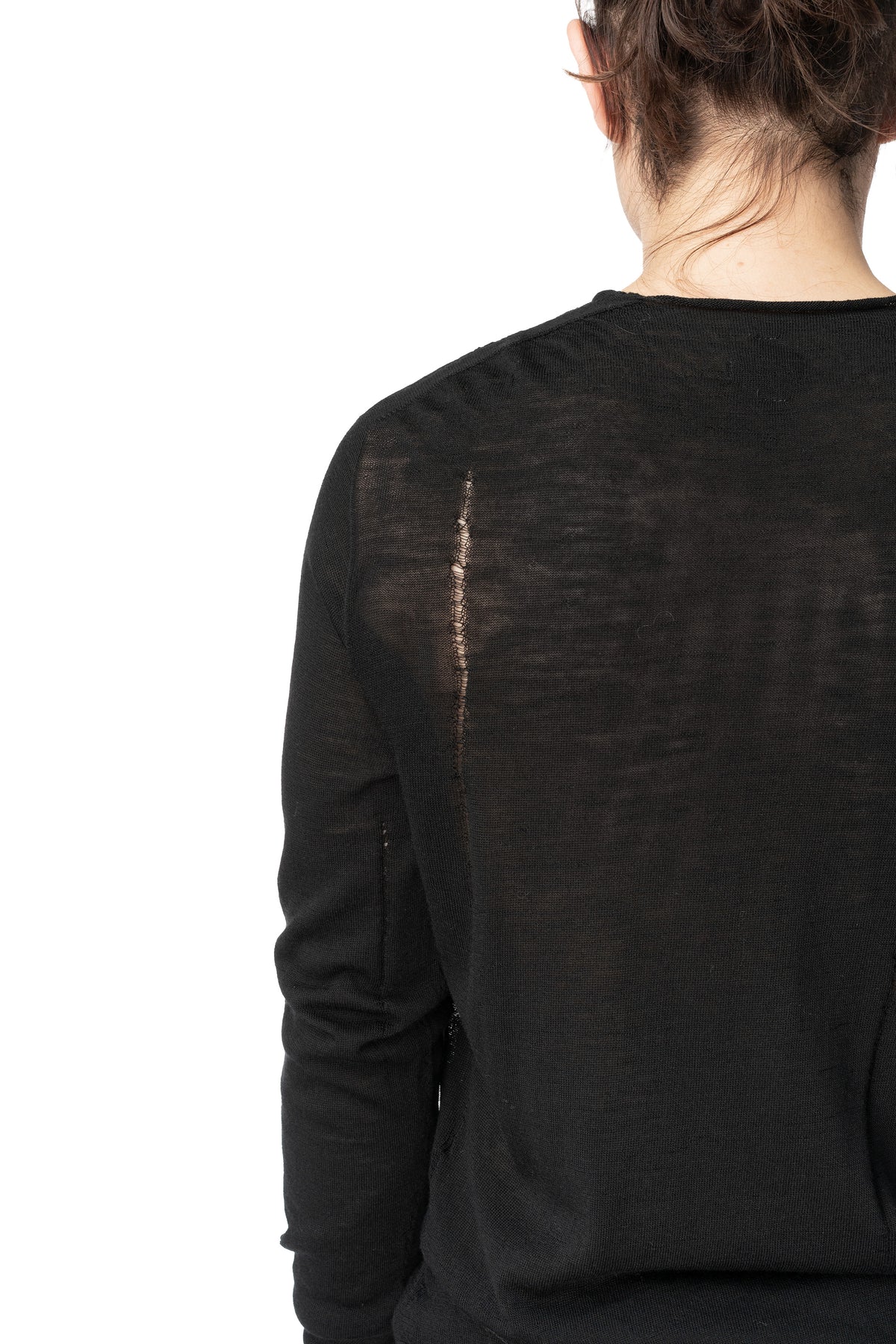 Light wool ladder stitch sweater