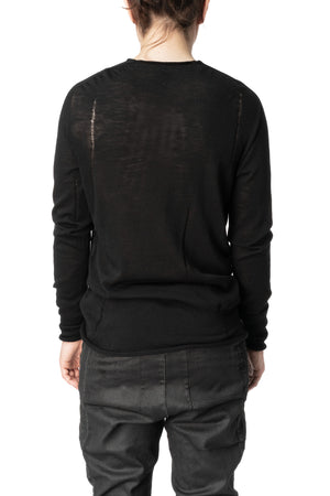 Light wool ladder stitch sweater