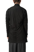 Drape front cotton jersey cardigan