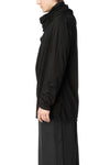 Cowl neck cotton jersey top