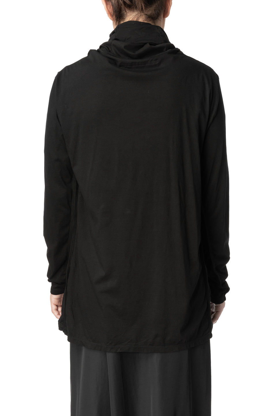 Cowl neck cotton jersey top