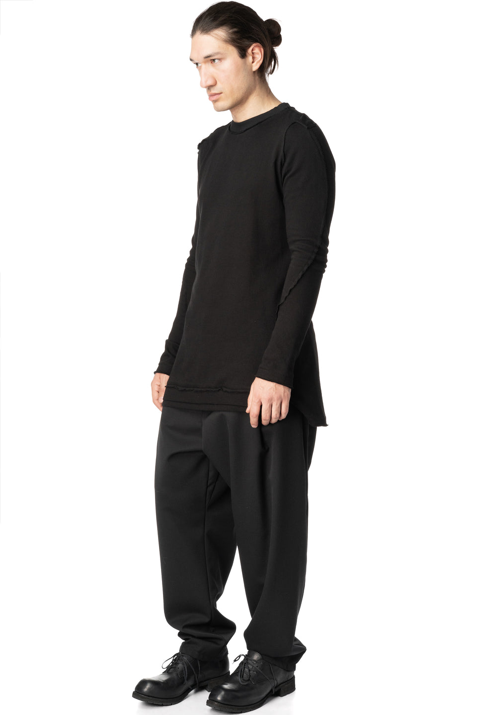 Split hem long sleeve tee