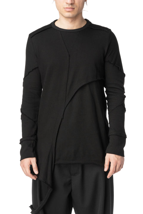 Layered asymmetric long sleeve tee