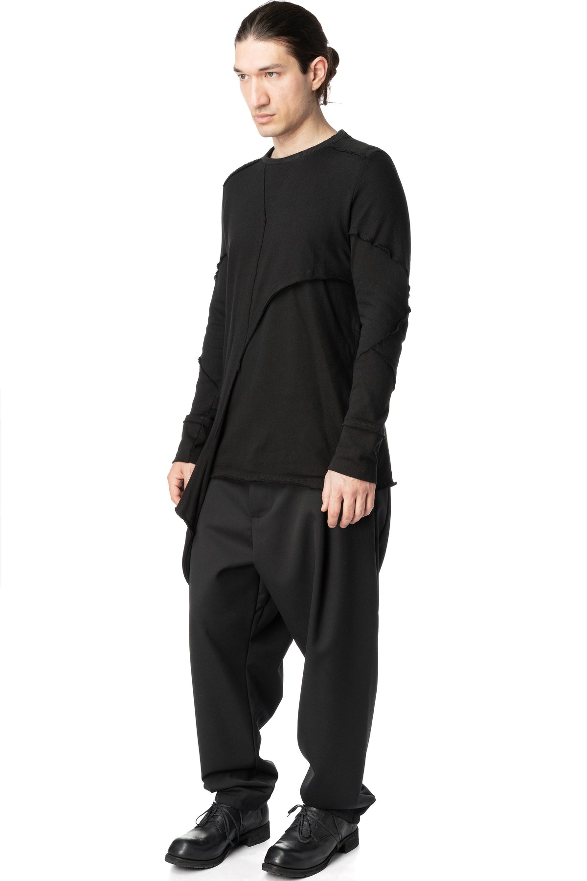 Layered asymmetric long sleeve tee