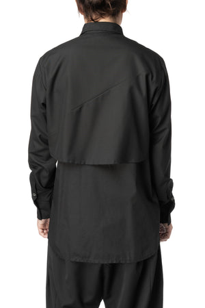 Layered front panel shirt