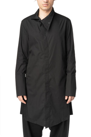 High collar longline shirt