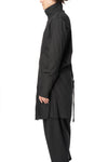 High collar longline shirt