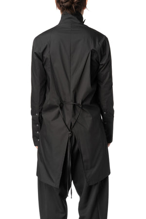High collar longline shirt