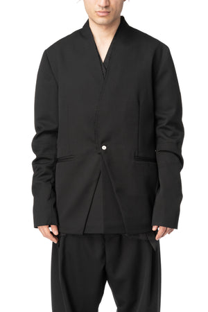 Wool blend kimono jacket