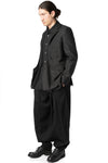 Double-breasted wool blazer with cut-out front