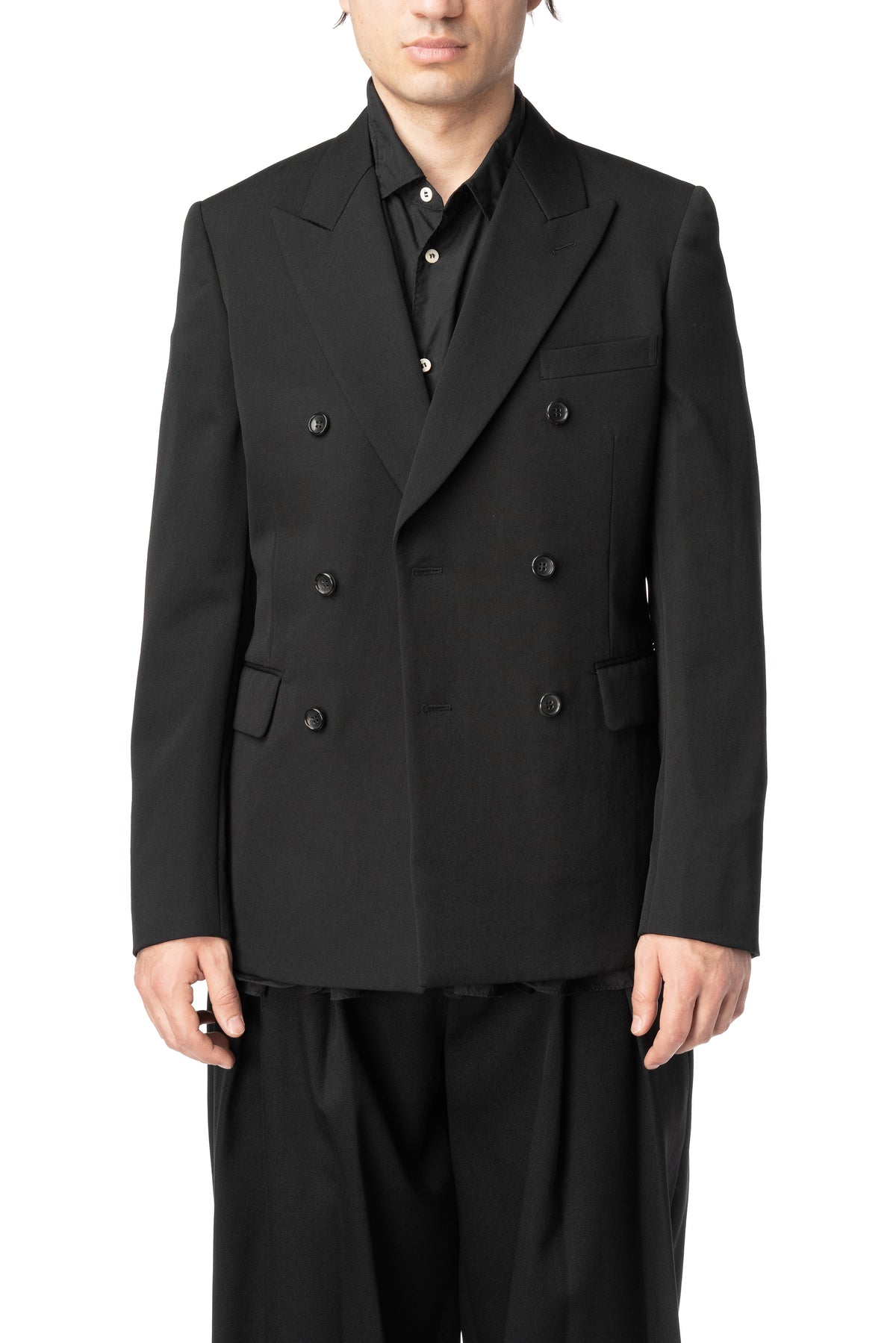 Double breasted wool blazer