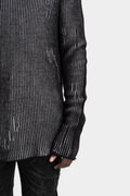 Spray-dyed ribbed knit sweater