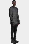 Spray-dyed ribbed knit sweater