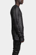 Spray-dyed ribbed knit sweater