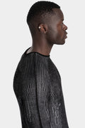 Spray-dyed ribbed knit sweater