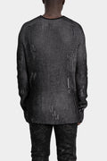 Spray-dyed ribbed knit sweater