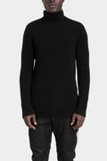 High neck cashmere knit sweater