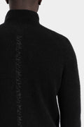 High neck cashmere knit sweater