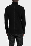 High neck cashmere knit sweater