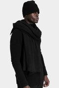 MD75 | AW25 - Cashmere blend knit scarf, Black/Black MD10146