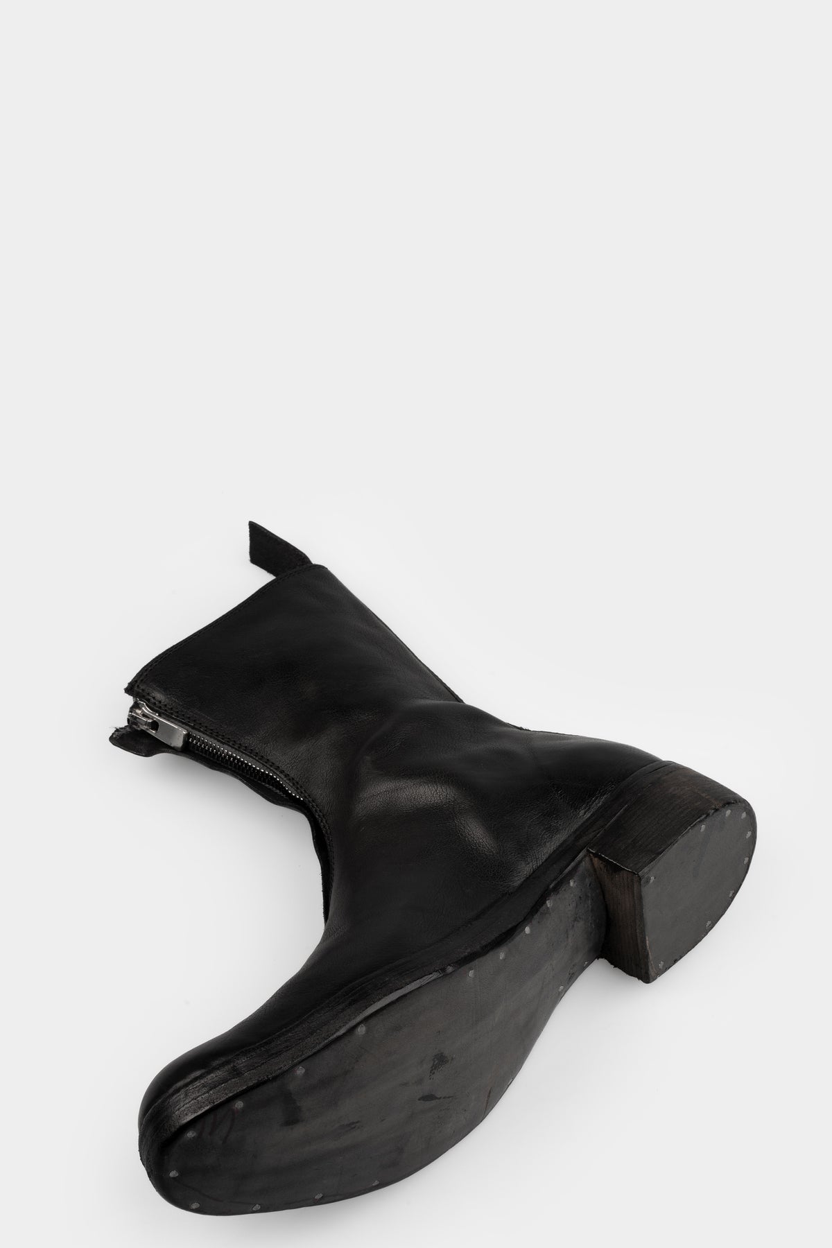 Atadep Itterom | Diagonal zip wild horse leather boots