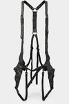 Crinkled leather harness