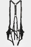 Crinkled leather harness